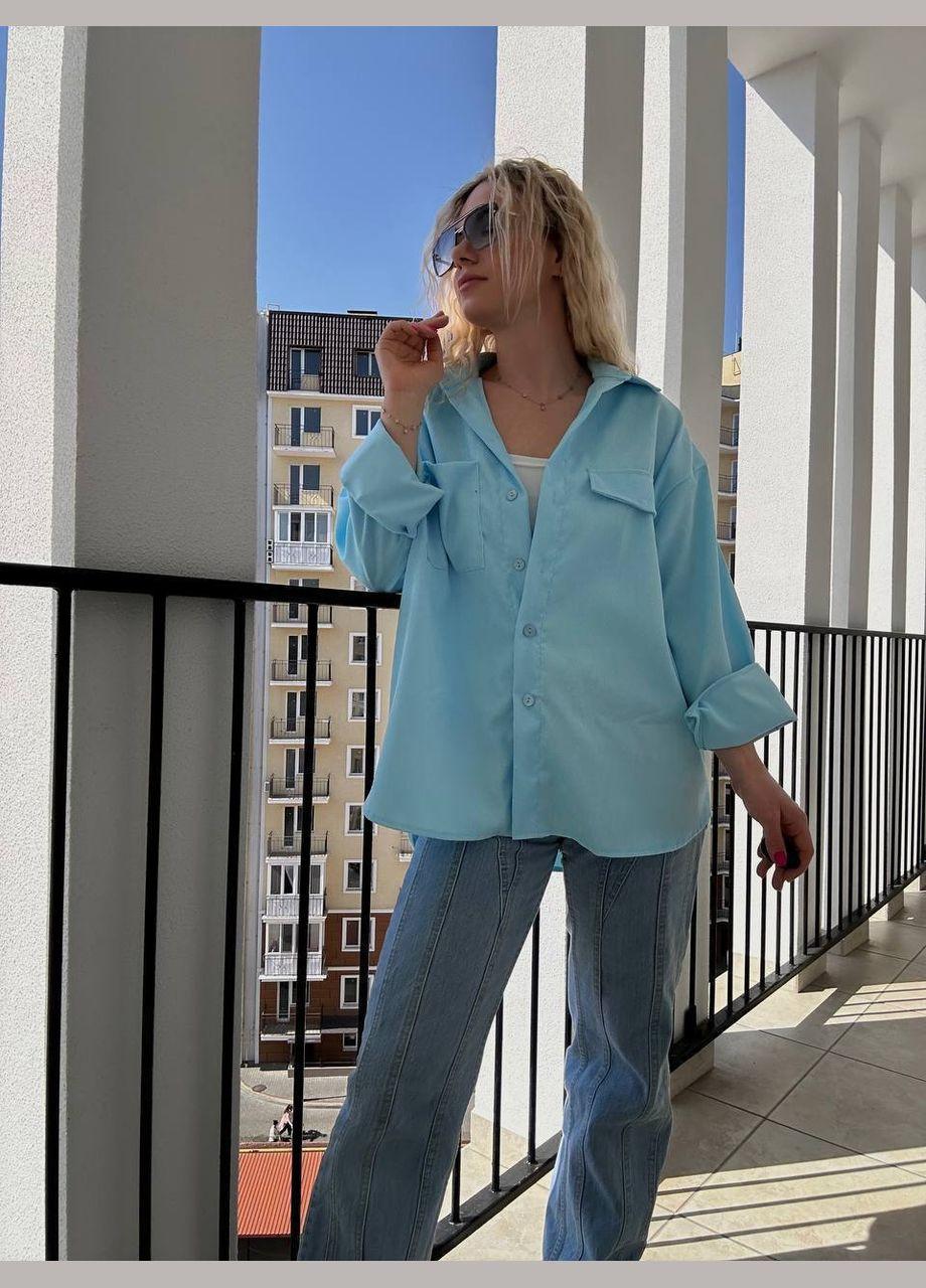 Жіноча oversize сорочка з мікровельвету з майкою в подарунок Vakko (338370334)