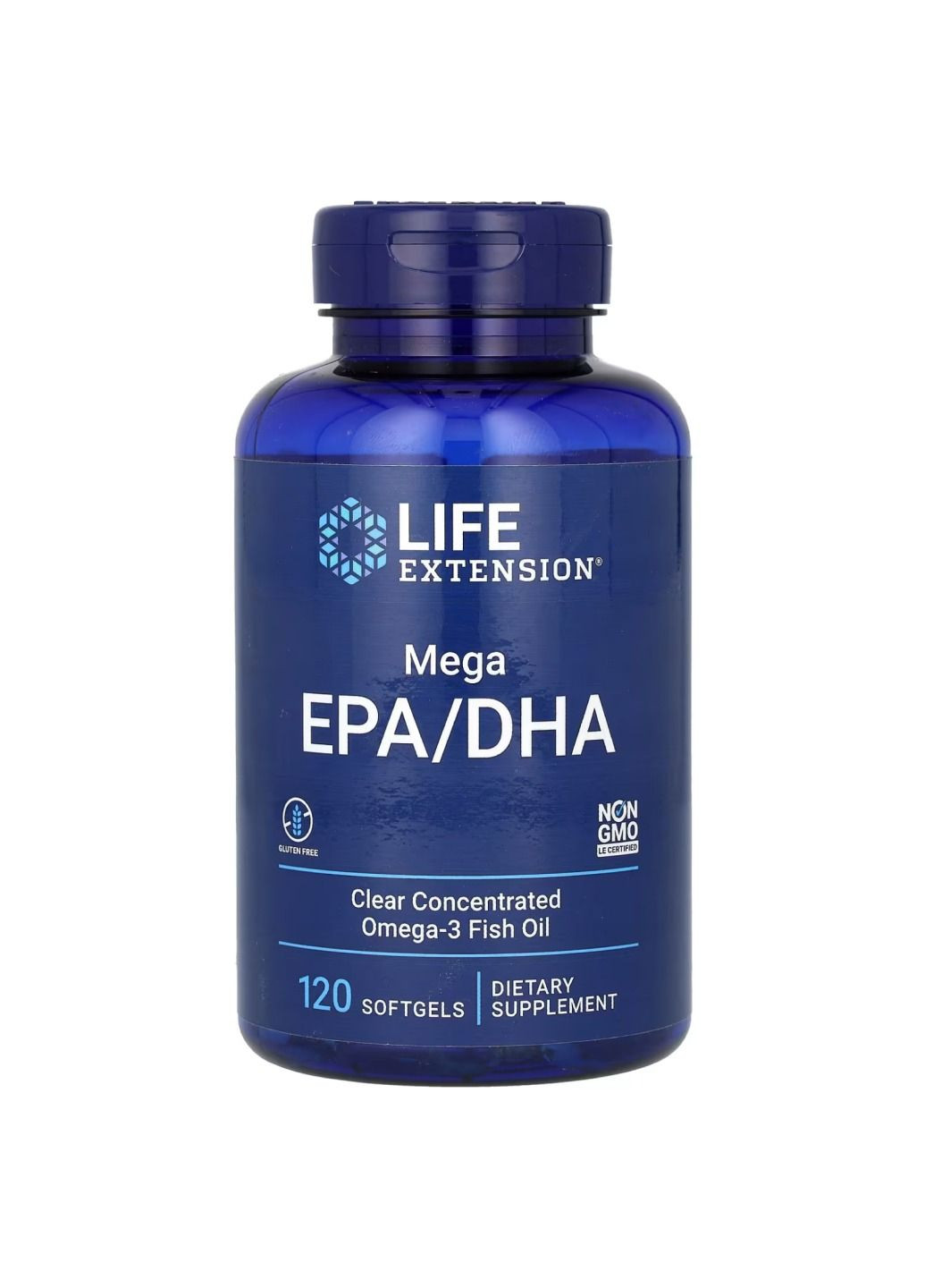 Комплекс жирных кислот Mega EPA/DHA - 120 softgels Life Extension (288677382)