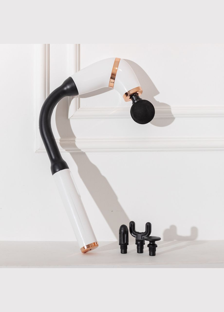 Перкусійний ручний масажер акумуляторний 17 Вт зарядка від USB до 3200 об/хв Білий HP-11-11W Huizhou (371331114)