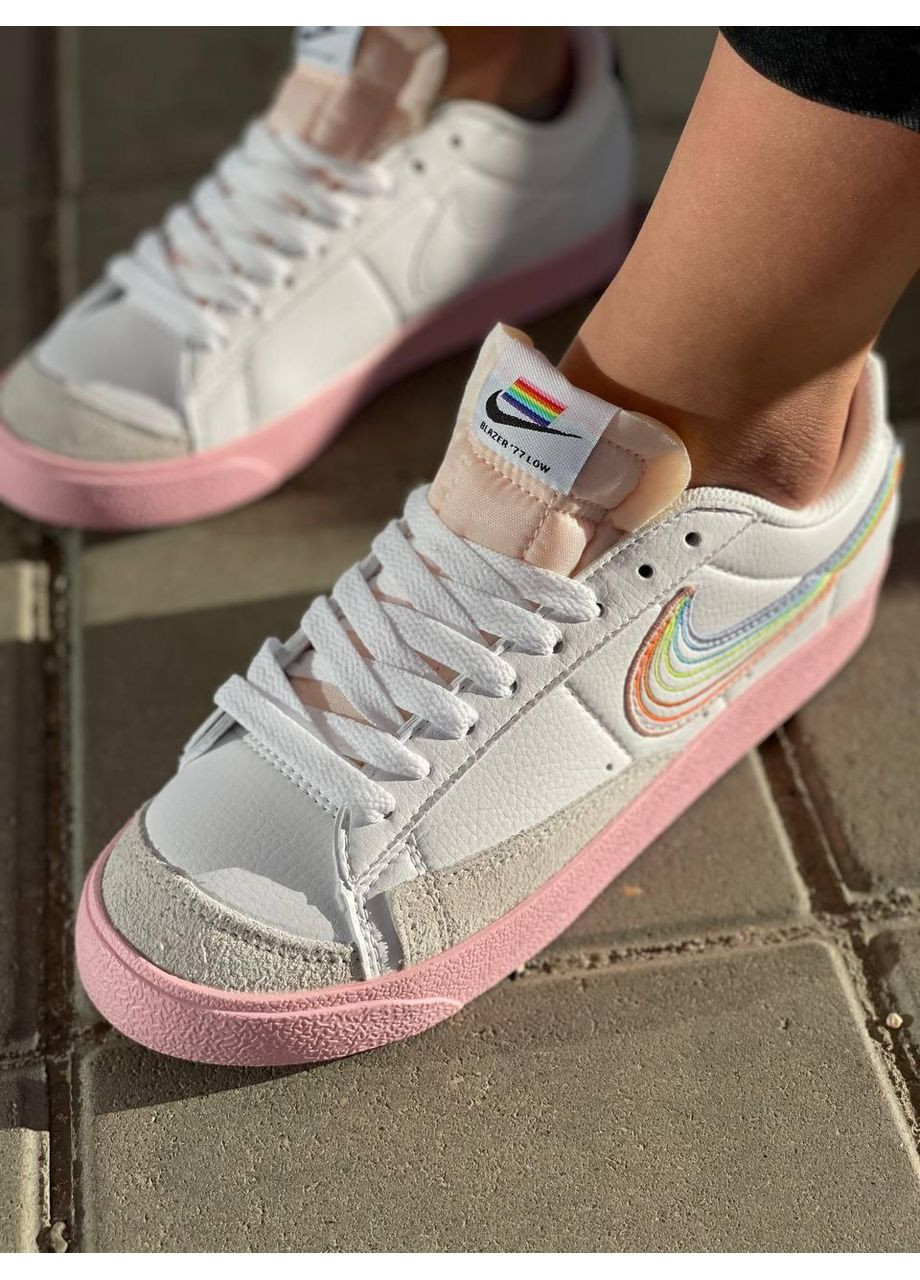 Белые демисезонные кроссовки мужские nike blazer low 77 vintage betrue найк блейзер No Brand