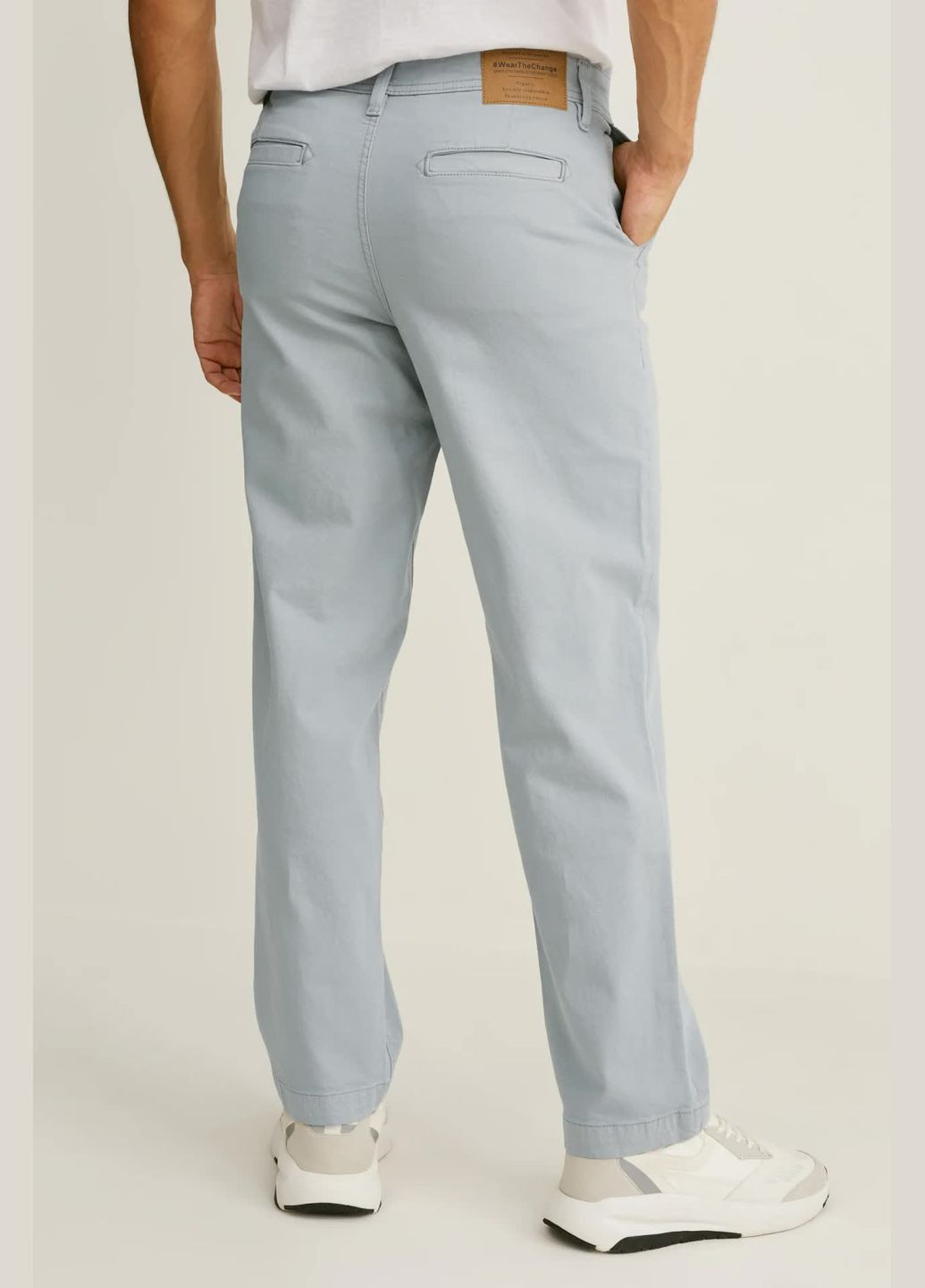 Светло-серые кэжуал демисезонные брюки C&A