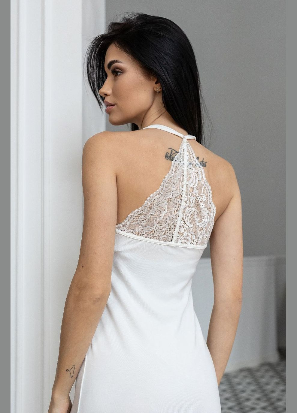 Ніжна нічна сорочка На1200 Айворі MiaNaGreen (331148530)