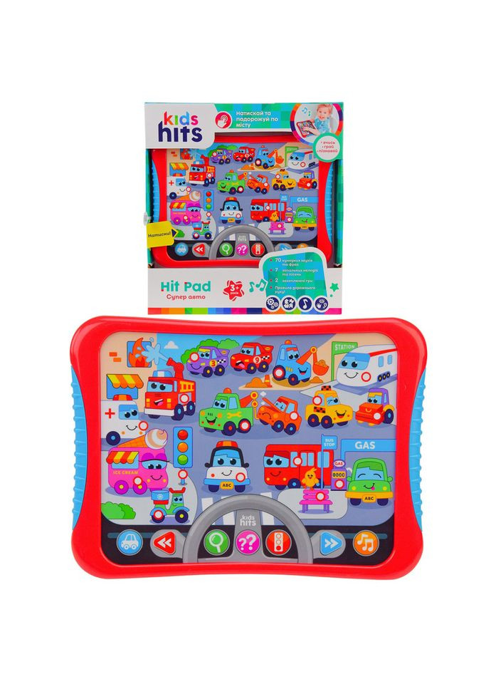 Інтерактивний Планшет KH01 звуки авто, правила дорожнього руху Kids Hits (316271507)