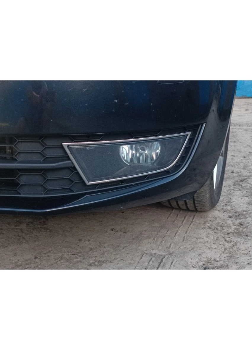 Накладки на ПТФ (2 шт) OmsaLine - Італійська нержавійка для Skoda Octavia III A7 2013-2019 рр No Brand (391765784)