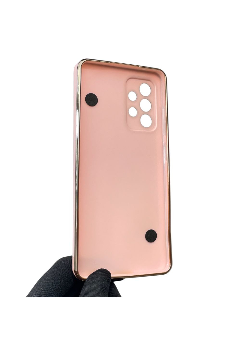 Чехол для телефона Galaxy A52s (SM-A528F) женский с ремешком с украшениями и золотой окантовкой на а52с пудровый gs1 Samsung (366228922)