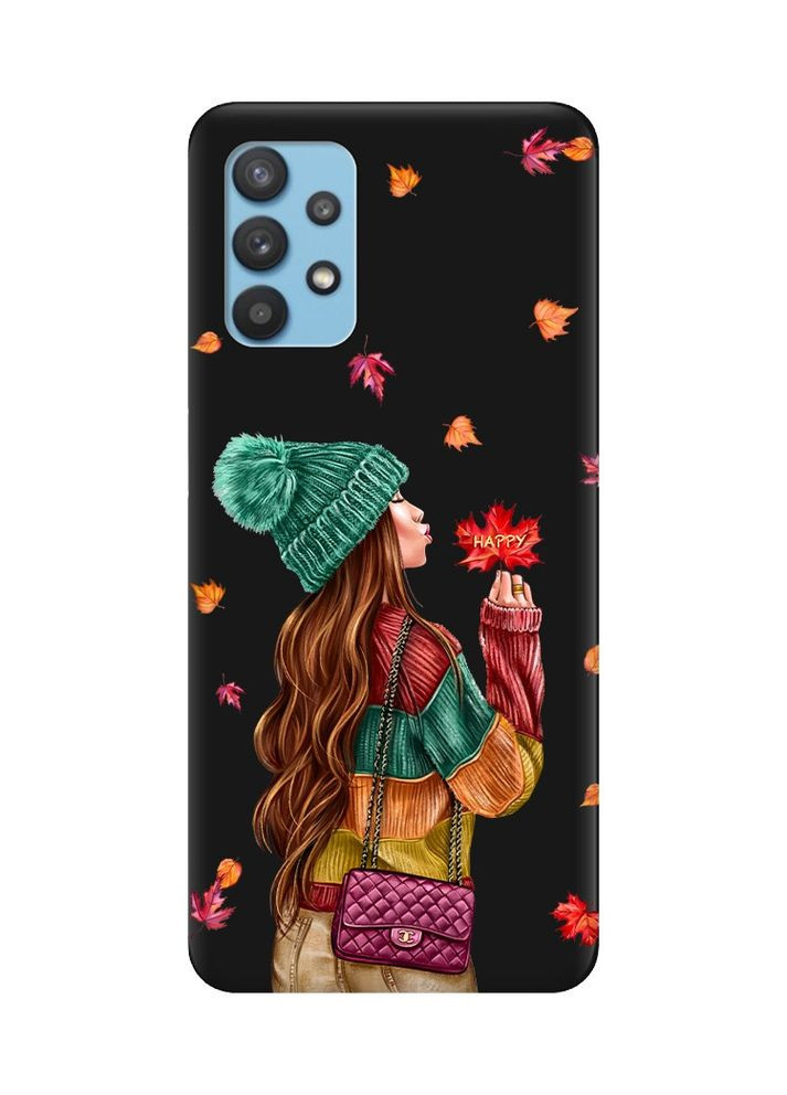 Матовый чехол на Samsung Galaxy A32:: Девушка с листьями (принт 221) Creative (359501058)