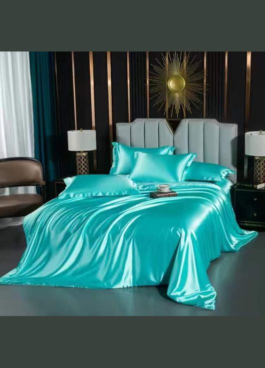 Постельное белье атласное Полуторный 150 x 210 см + 4 x 50 x 70 (В141402-4) No Brand (308755267)