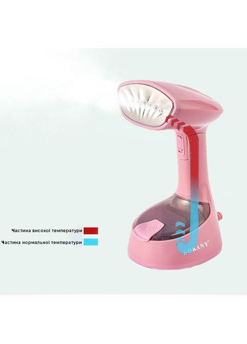 Ручний відпарювач компактна парова праска зі швидким нагріванням парогенератор 1300 Вт Рожевий (BM493) Sokany (372603048)
