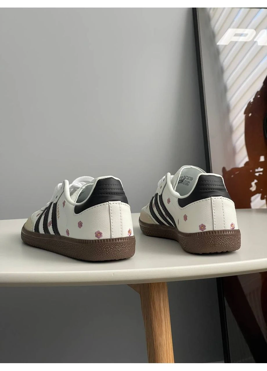 Кросівки жіночі Adidas Samba cloud White Core Black | Адідас Самба білі No Brand білі демісезони (380966375)