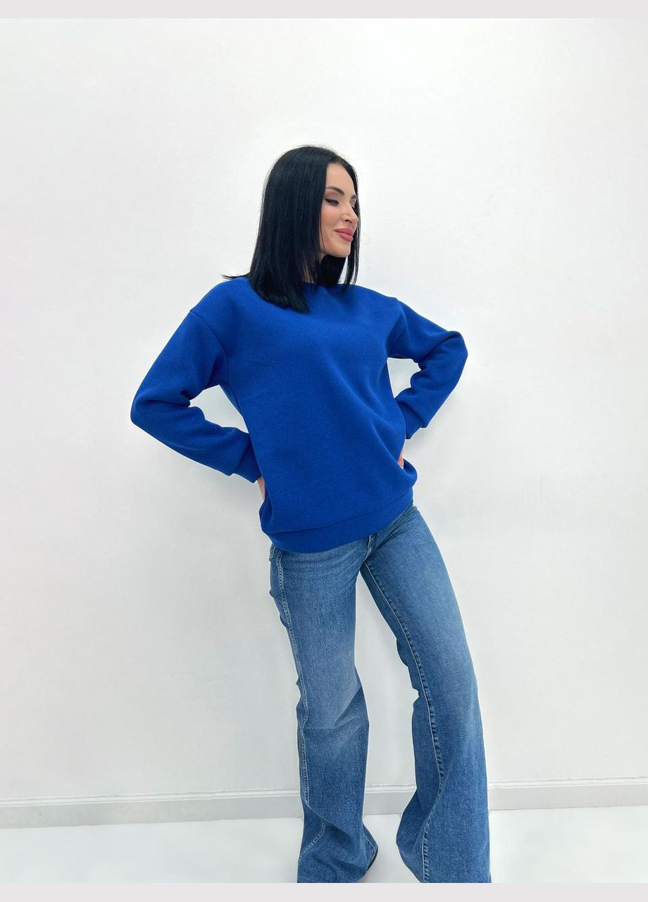 Темно-синий демисезонный женский теплый батник Fashion Girl