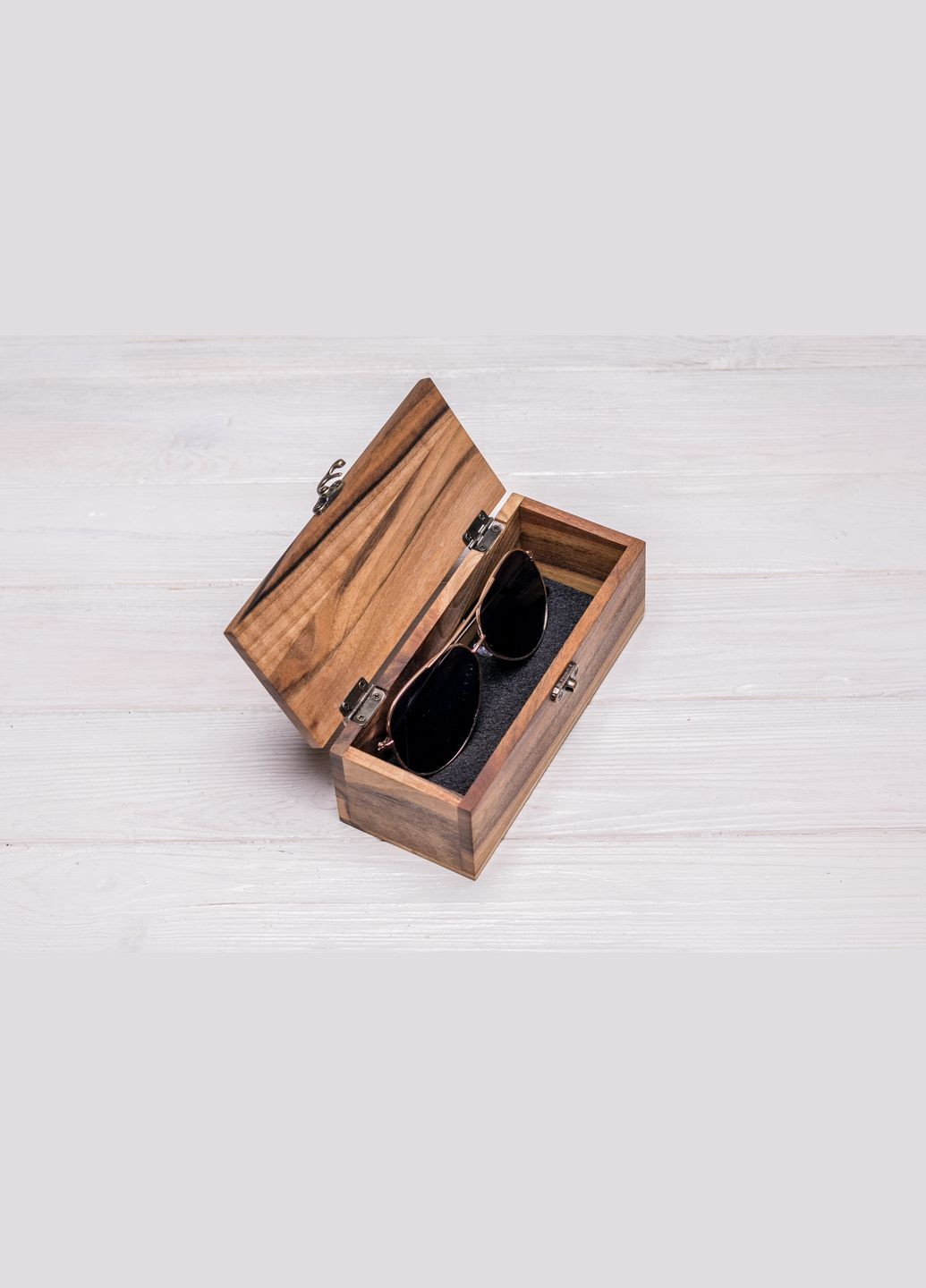 Дерев'яний футляр для однієї пари окулярів із дерев'яною кришкою EcoWalnut (295443823)