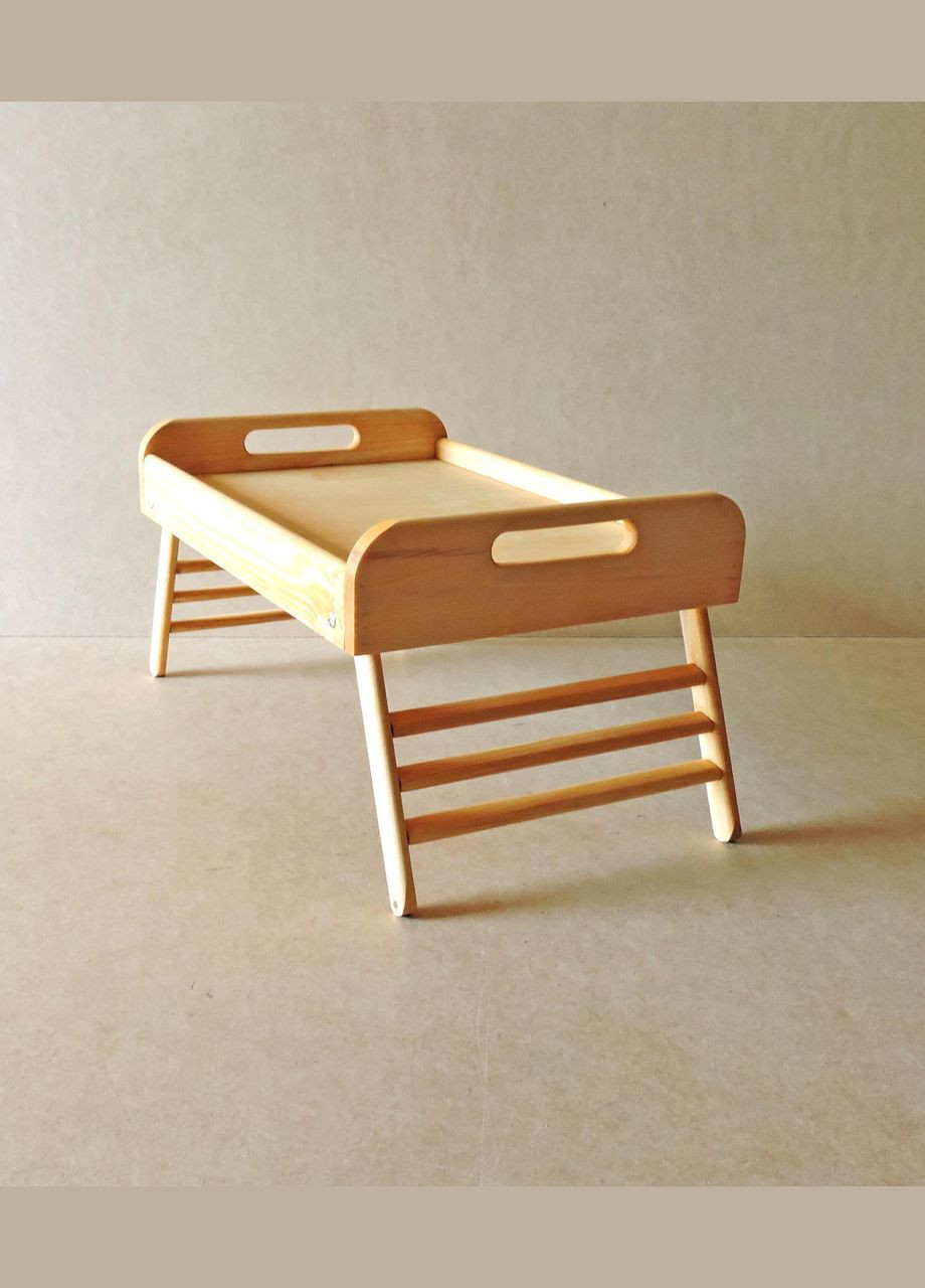 Столик-піднос для сніданку з дерева Вермонт ваніль (СТП-000702) No Brand (327865802)