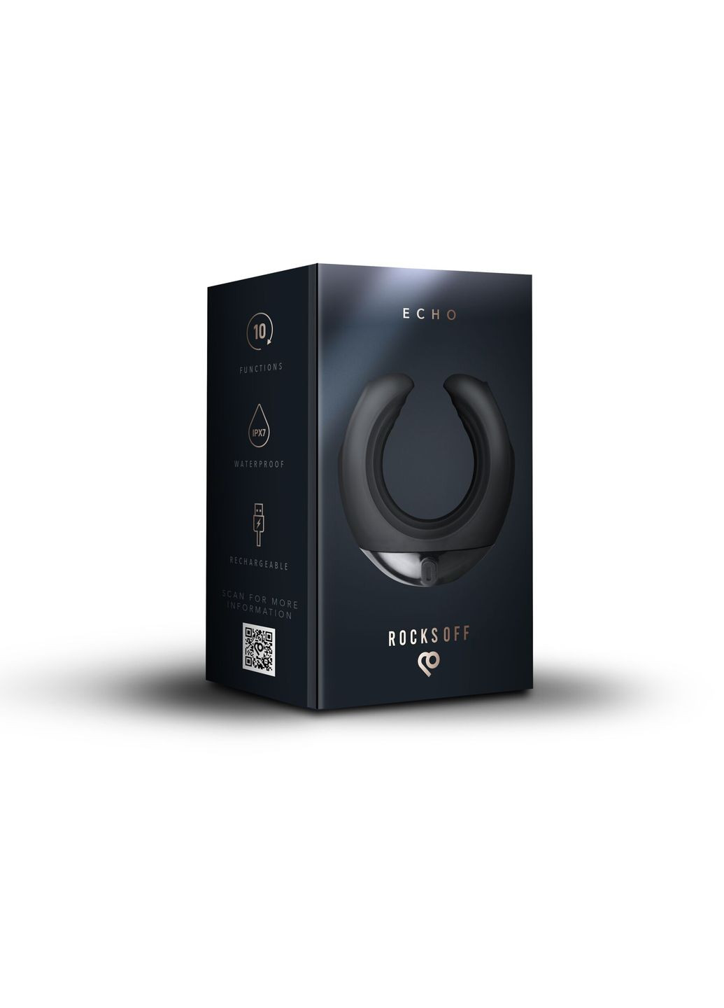 Минимастурбатор Echo, 10 режимов вибрации, до 8 часов работы - CherryLove Rocks-Off (366962609)