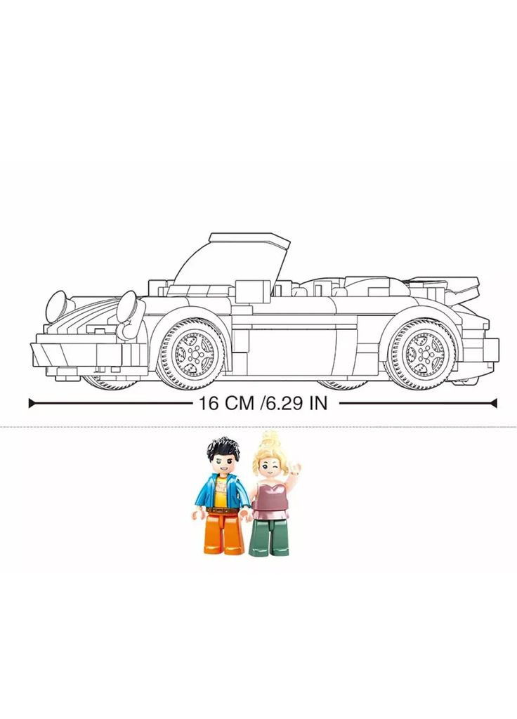 Конструктор Model Bricks Машинка желтая 290 дет (M38-B1097) Sluban (346998912)