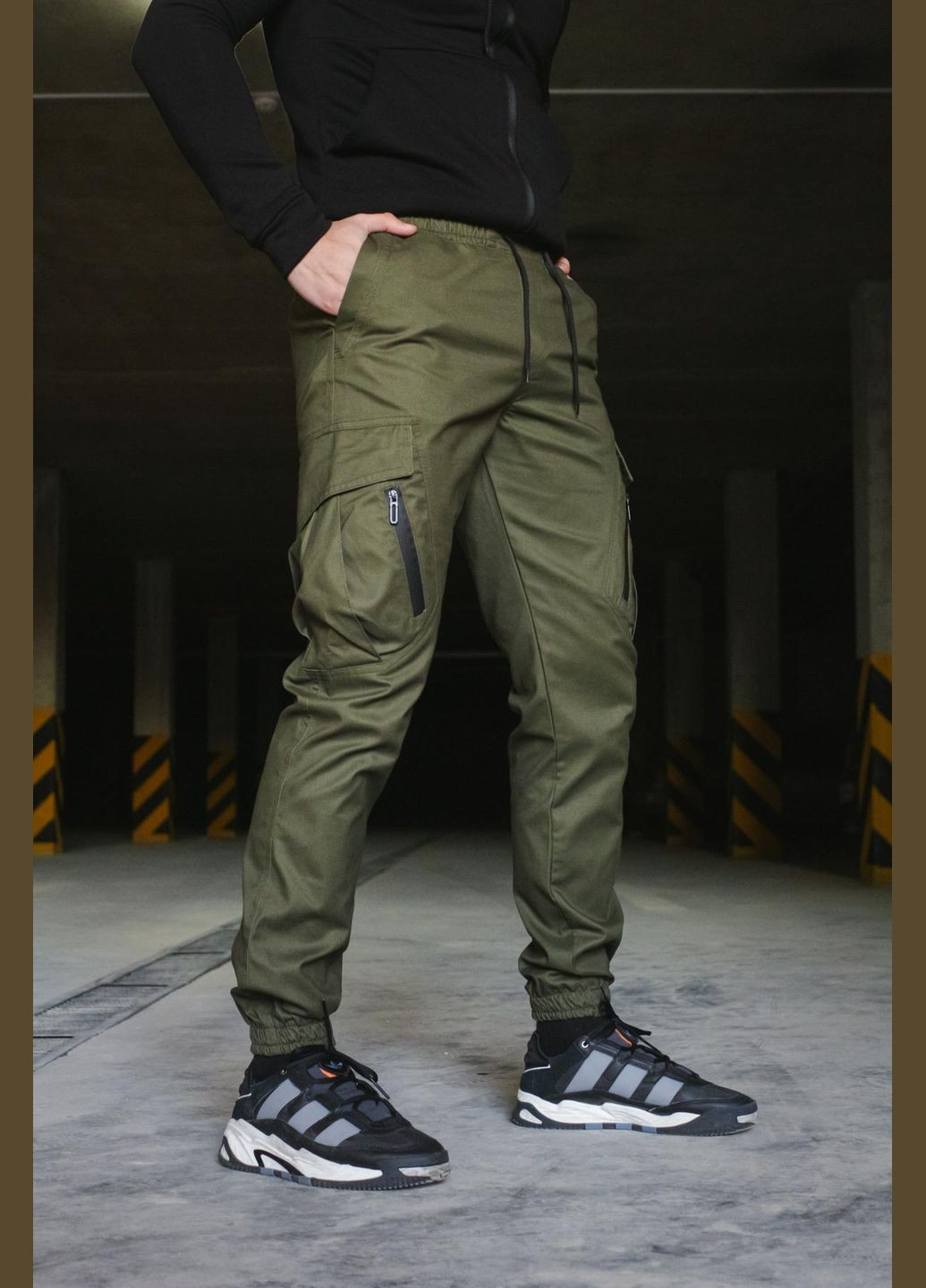 Хаки демисезонные брюки No Brand