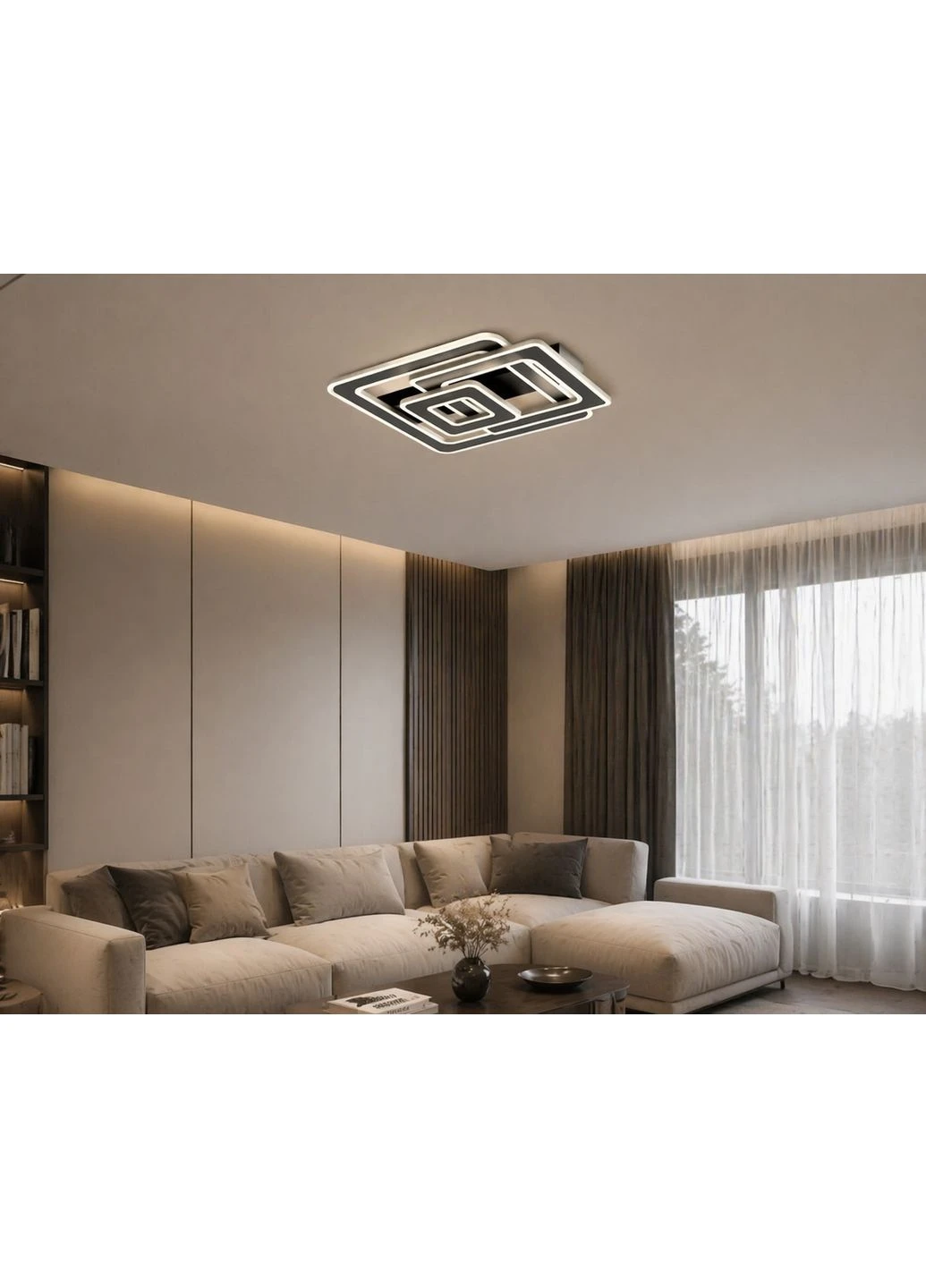 Светильник LED FAVORIT 75S 75W BK, 6750 Лм, 4500K, 500x500мм,, V-Watt HOPFEN (399431252)