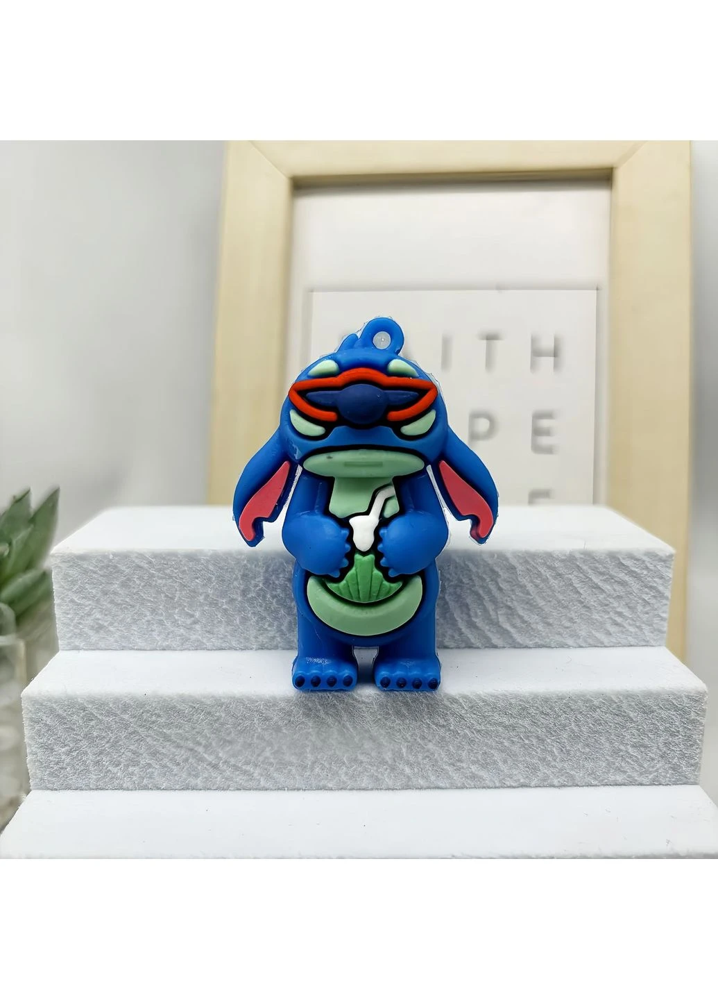 Фігурки Ліло та Стіч брелоки Lilo and Stitch міні дитячий ігровий набір 7 шт гумових фігурок 6 см Shantou (393633176)