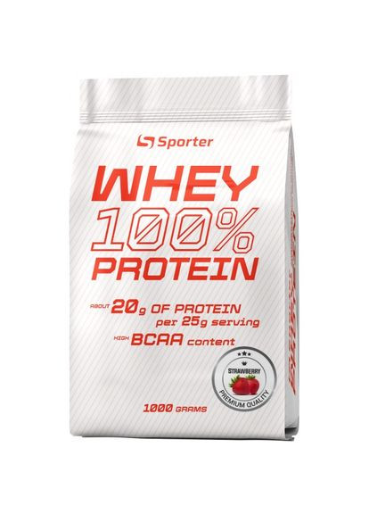 WHEY 100% PROTEIN 1kg сывороточный протеин Sporter (290254203)