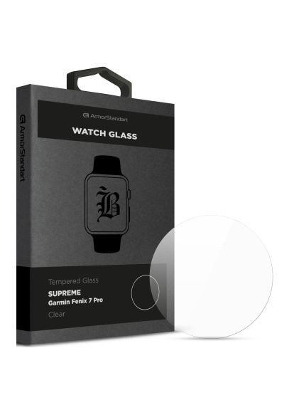 Скло захисне (ARM84718) ArmorStandart Supreme Black Icon Garmin Fenix 7 Pro Clear (366482627)