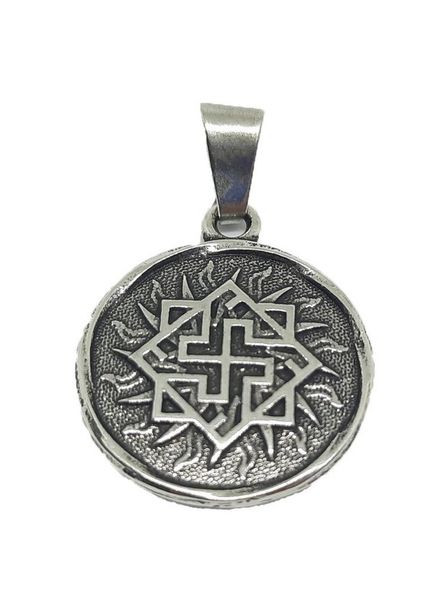 Слов'янський оберіг на шию Валькірія діагональ 20 мм метал зі шнурком No Brand (328599069)