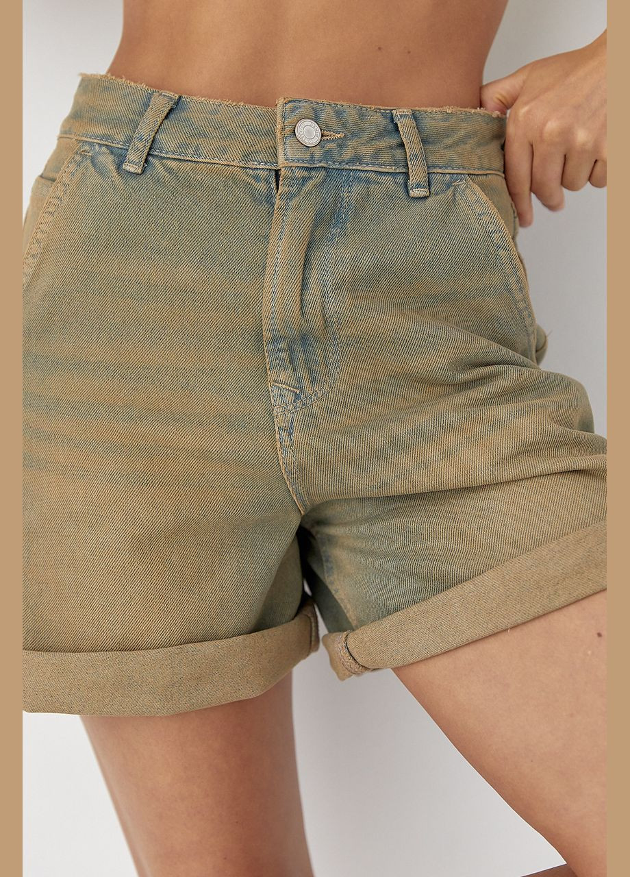 Джинсові шорти з ефектом two-tone coloring Lurex (334451620)