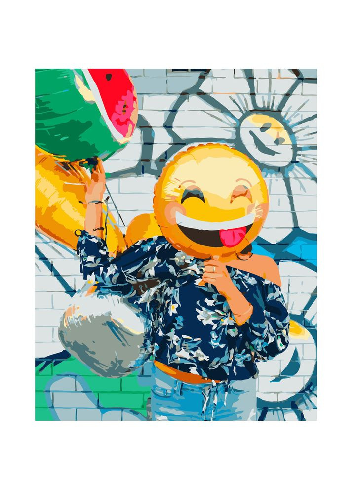 Картина по номерам ПРЕМИУМ Веселый смайл размером 40х50 см (GS275) Strateg (362501095)