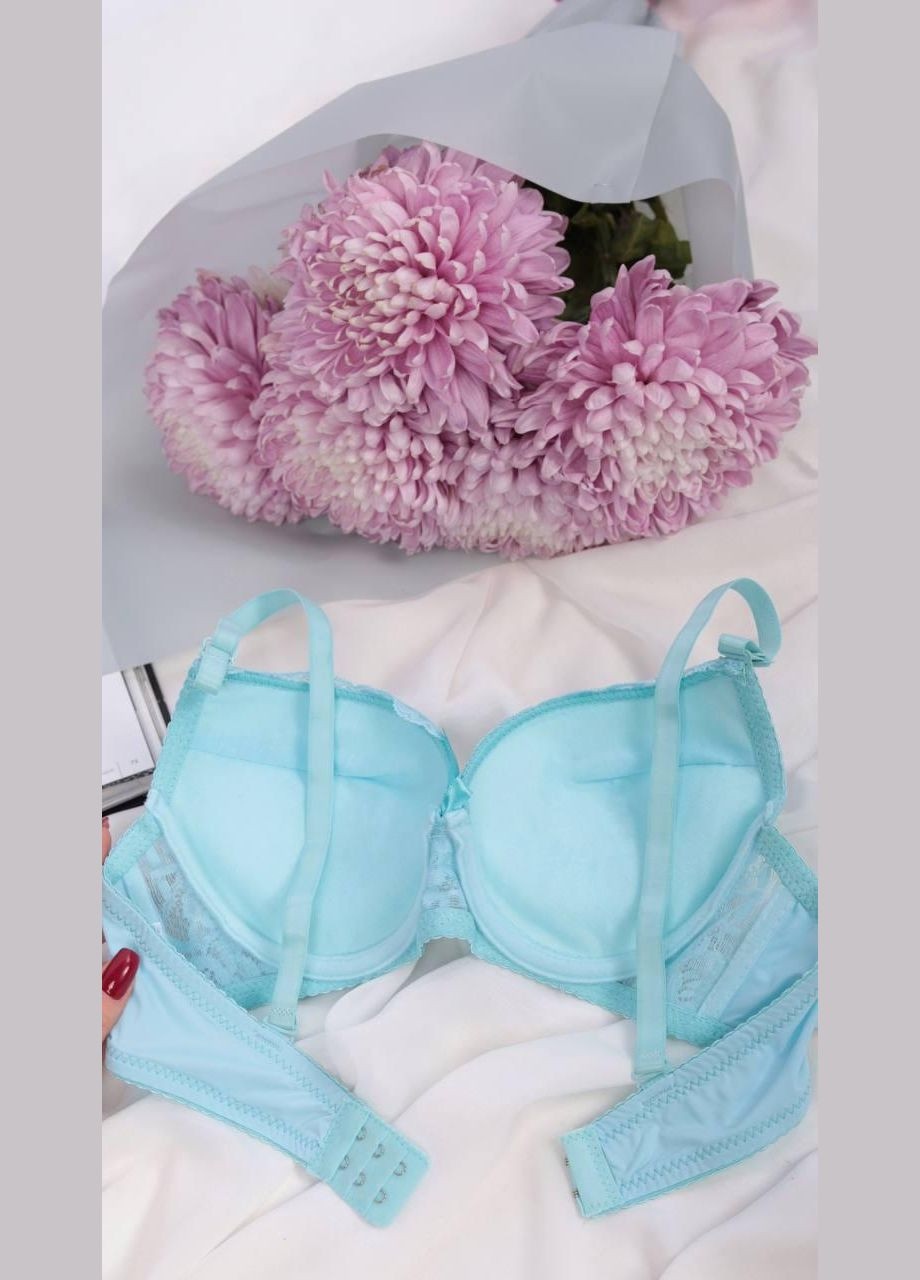 Блакитний бюстгальтер жіночий блакитного кольору No Brand поліамід, еластан
