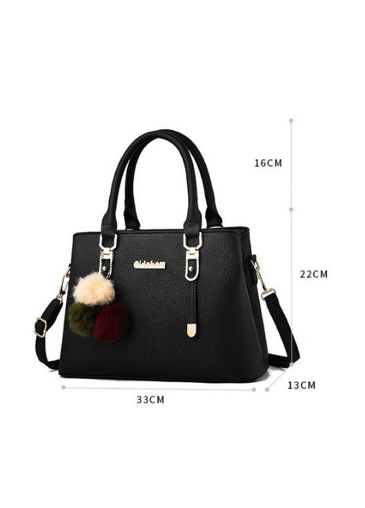 Модна жіноча сумка з хутряним брелоком No Brand (334730057)