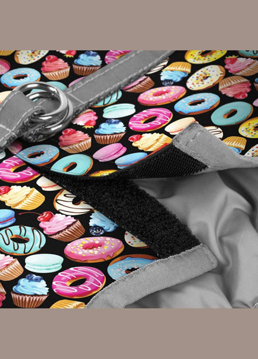 Шлея для собак мягкая Clothes c QR паспортом, рисунок "Пончики", XS1, В 24-27 см, С 18-20 см WAUDOG (321996800)