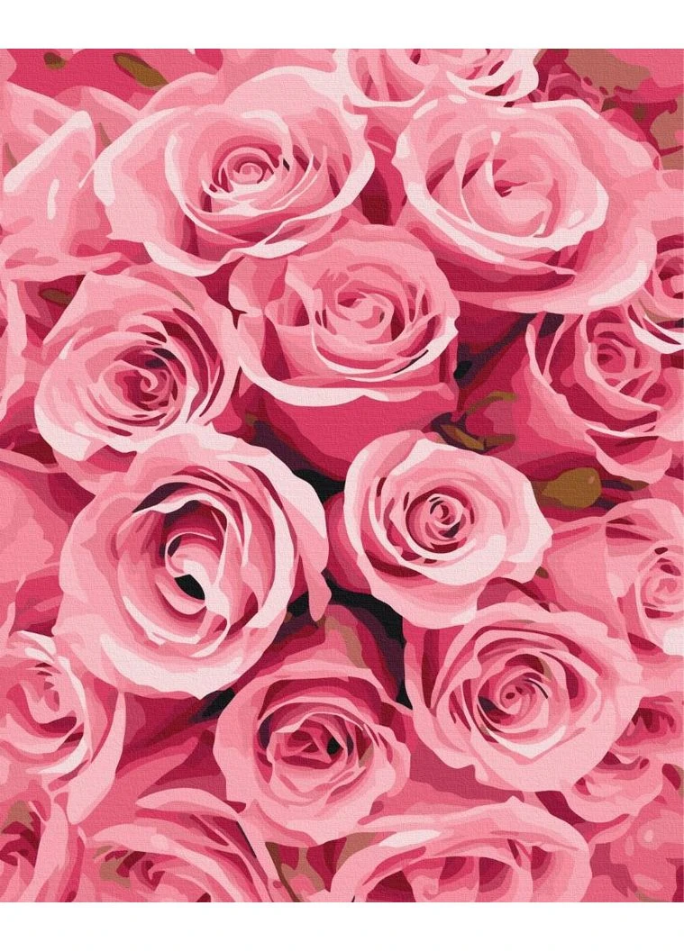 Картина за номерами Gros Roses 40х50см BS52258 набір для розпису за цифрами Brushme (379362622)