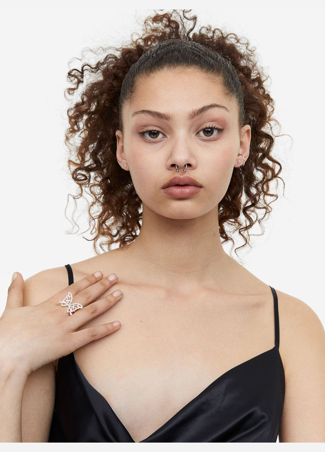 Чорна кежуал атласна сукня H&M однотонна