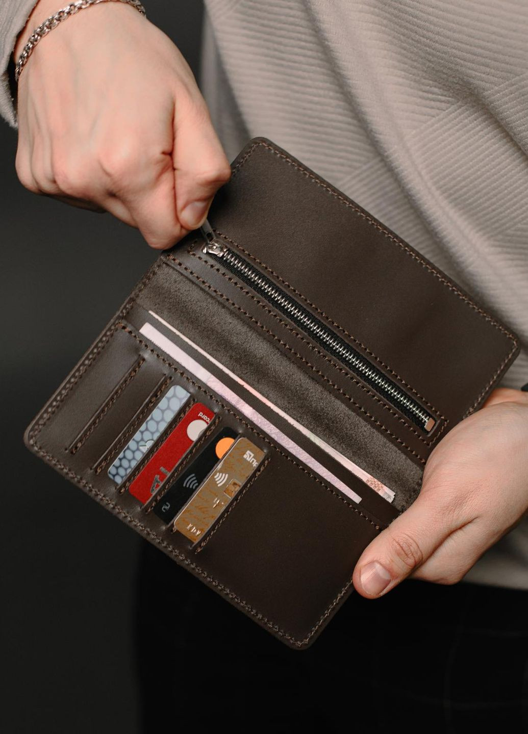 Портмоне із натуральної гладкої шкіри Vishnya (317638918)