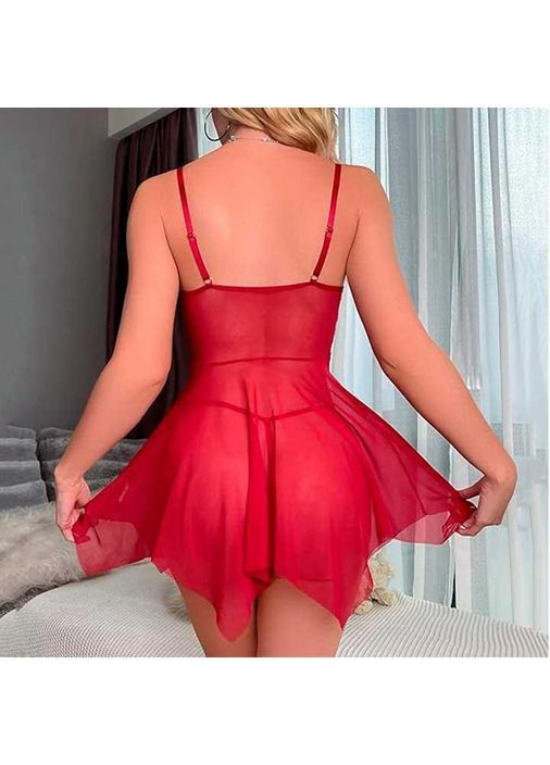 Сексуальний мереживний пеньюар S-M еротична білизна червоний No Brand (366892088)