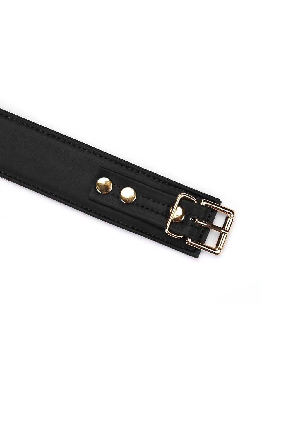 Ошейник с поводком Black Organosilicon Collar with Leash, экокожа Liebe Seele (345708431)