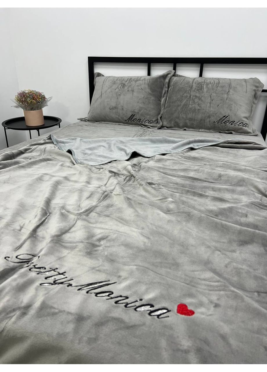 Велюрова постільна білизна Моніка євро 200х230 Koloco (366343864)