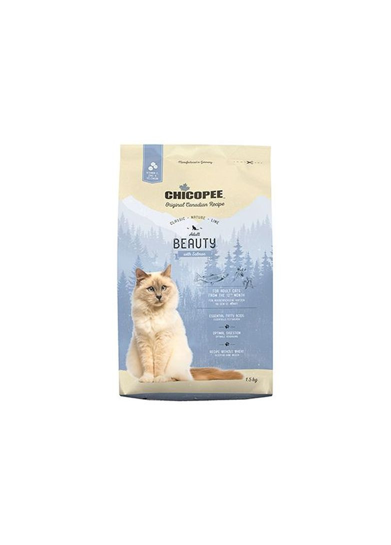 Сухий корм для котів CNL Cat Adult Beauty Salmon, 1,5 кг Chicopee (325396232)