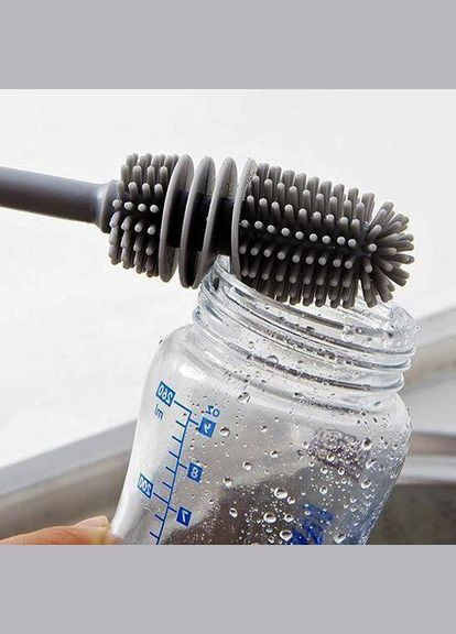 Силиконовая щётка для бутылок SiliconGoods 27.5 см Гибкий овальный ёршик из силикона средней жёсткости No Brand (347641184)