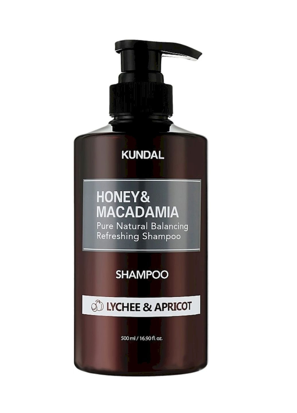 Бессульфатный шампунь Honey & Macadamia Nature Shampoo Lychee&Apricot с ароматом личи и абрикос, 500 мл Kundal (292794994)