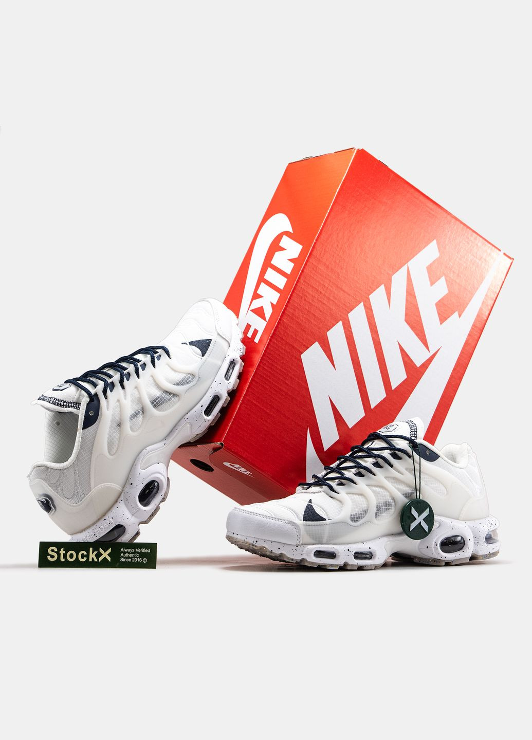 Белые демисезонные кроссовки мужские nike air max tn plus terrascape white | найк аир макс тн плюс белые No Brand