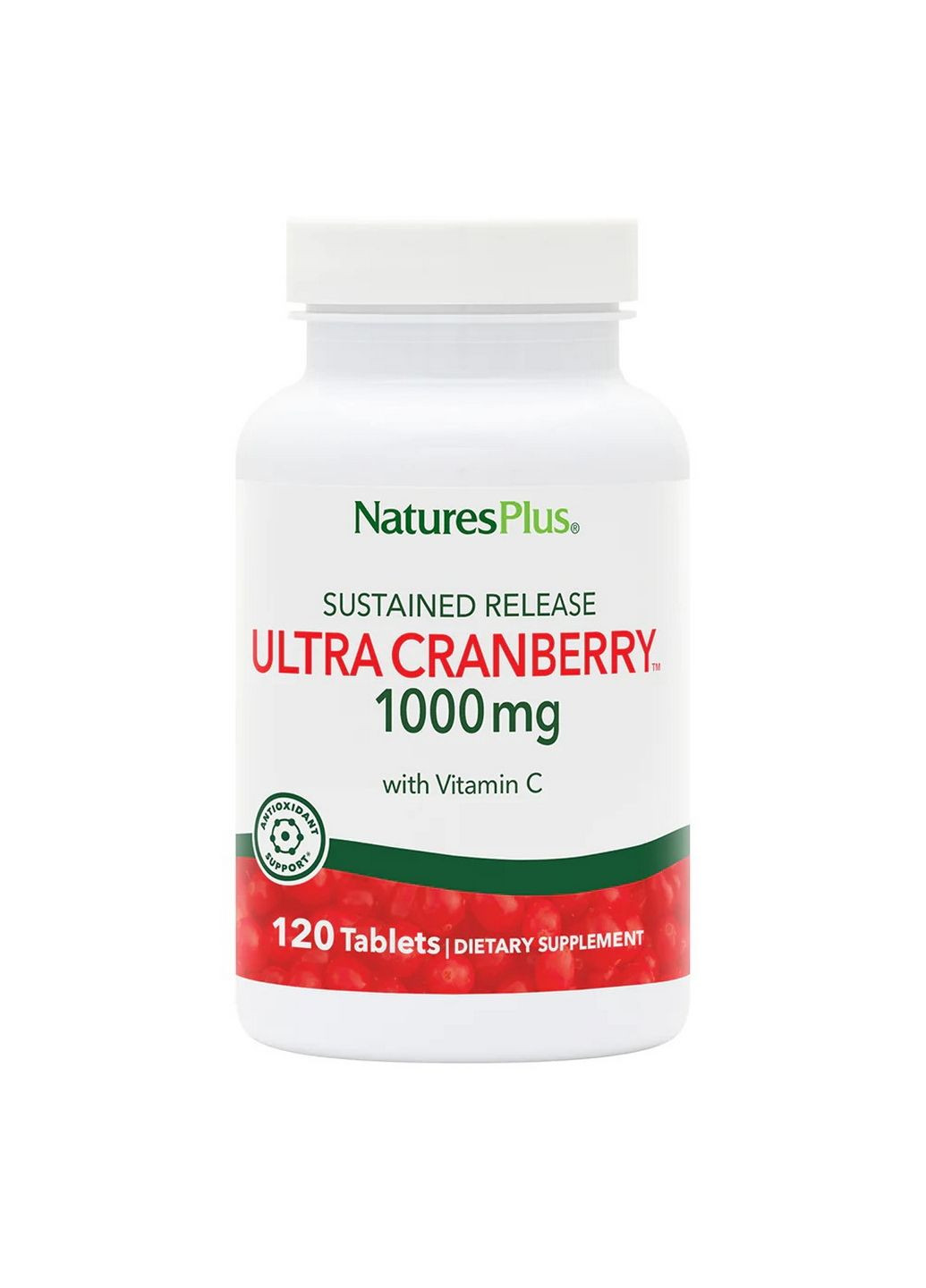 Натуральная добавка Ultra Cranberry 1000, 120 таблеток Natures Plus (293421783)