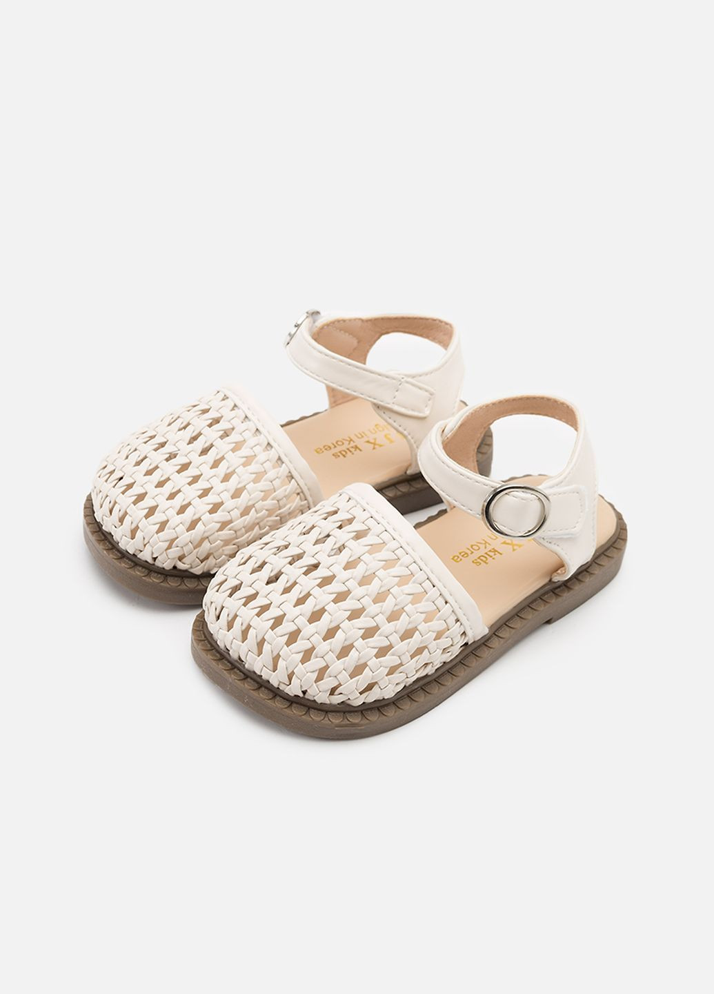 Молочные босоножки для девочки цвет молочный cb-00266328 No Brand