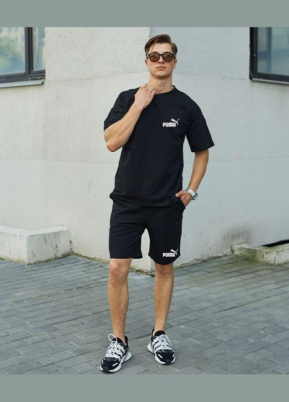 Черная легкая футболка с лого с коротким рукавом Vakko
