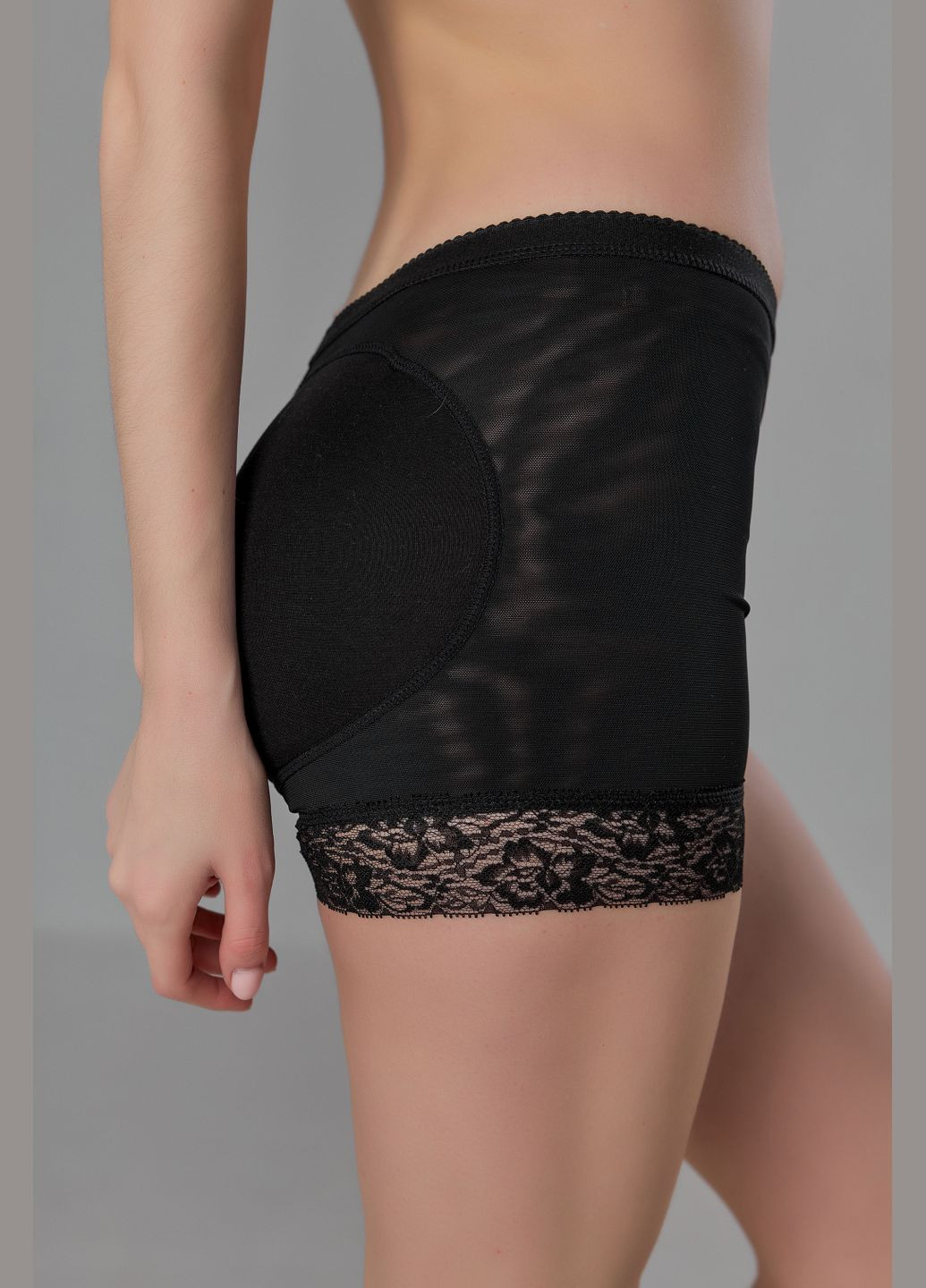 Трусики жіночі Пуш-ап зі зємною накладною попою для збільшення та скруглення сідниць чорний Nud (322252841)