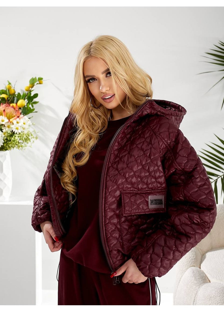 Бордовая демисезонная куртка ветровка Garna