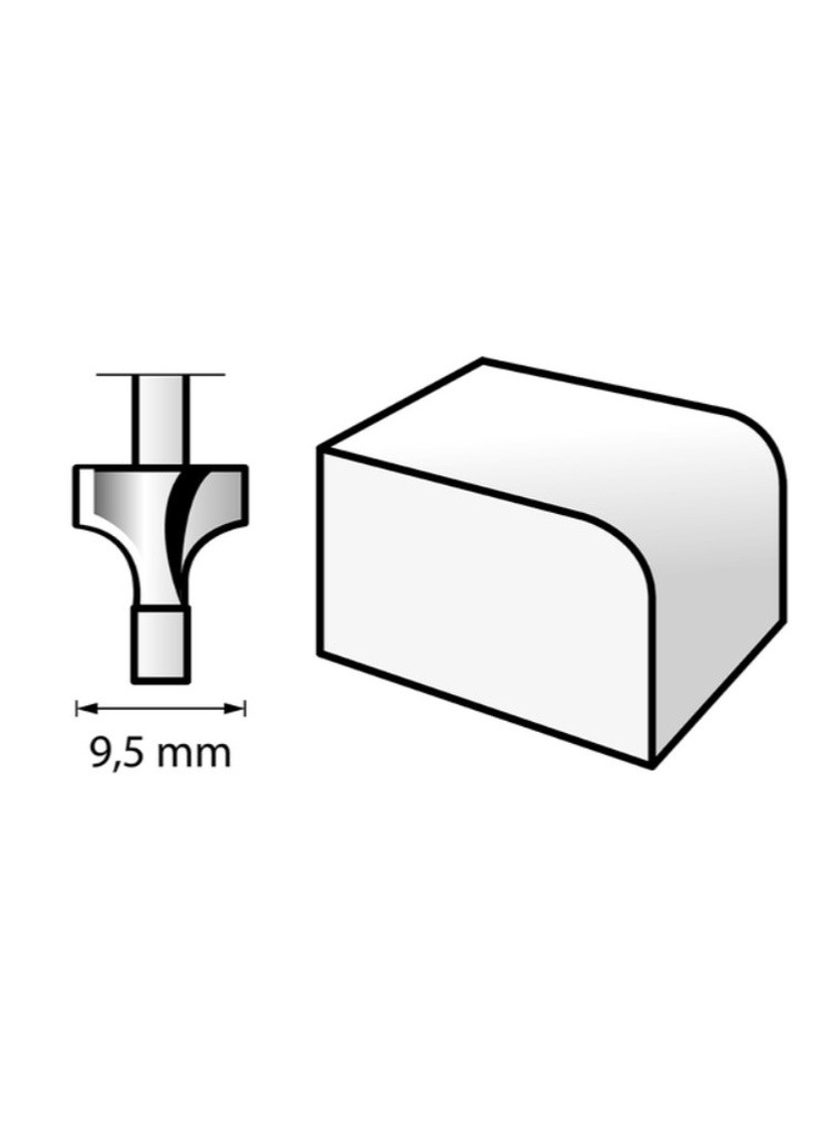 Кромкова фреза 615 (9.5х37 мм) різець для заокруглення кромки (21800) Dremel (290253485)