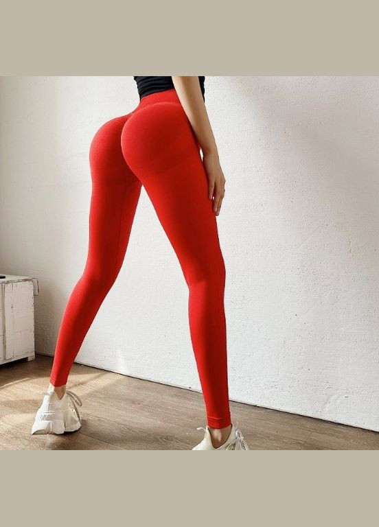 Красные демисезонные леггинсы женские спортивные Fashion