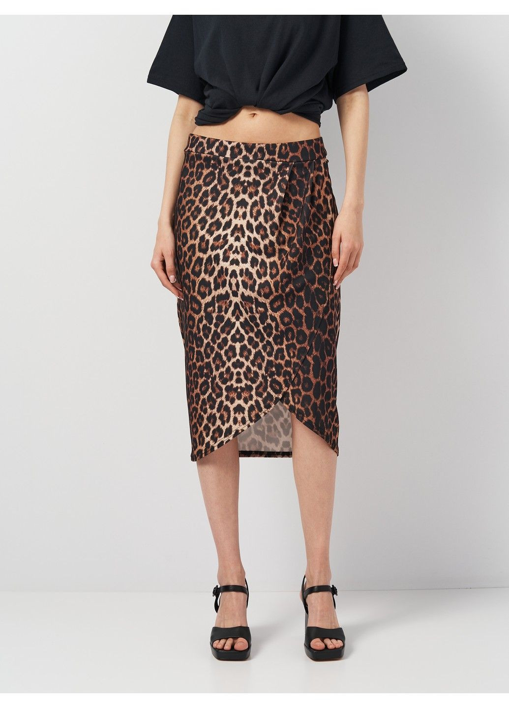 Разноцветная леопардовая юбка Boohoo