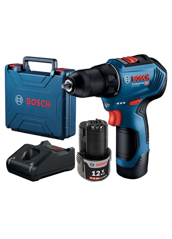 Шуруповерт-дрель аккумуляторная GSR 12V-30 (0.601.9G9.000) Bosch (360412032)