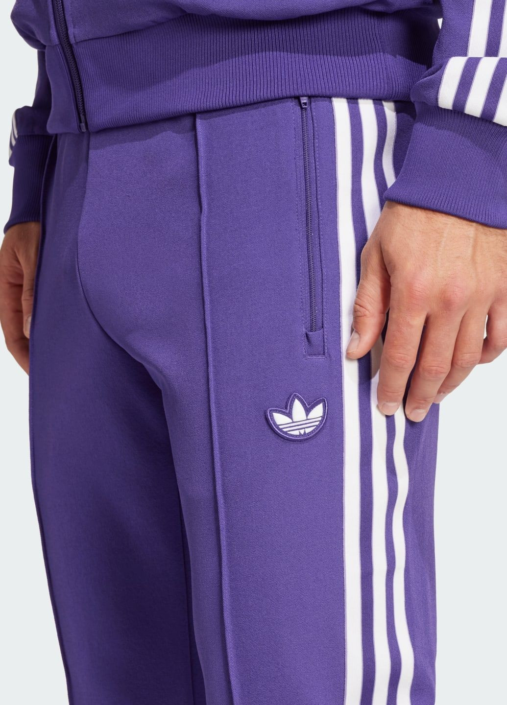 Фиолетовые спортивные демисезонные брюки adidas