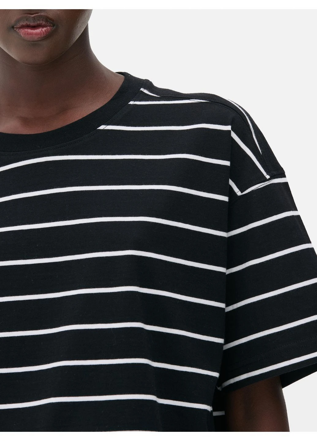 Футболка basic,черный в белую полоску, Primark - (397560987)